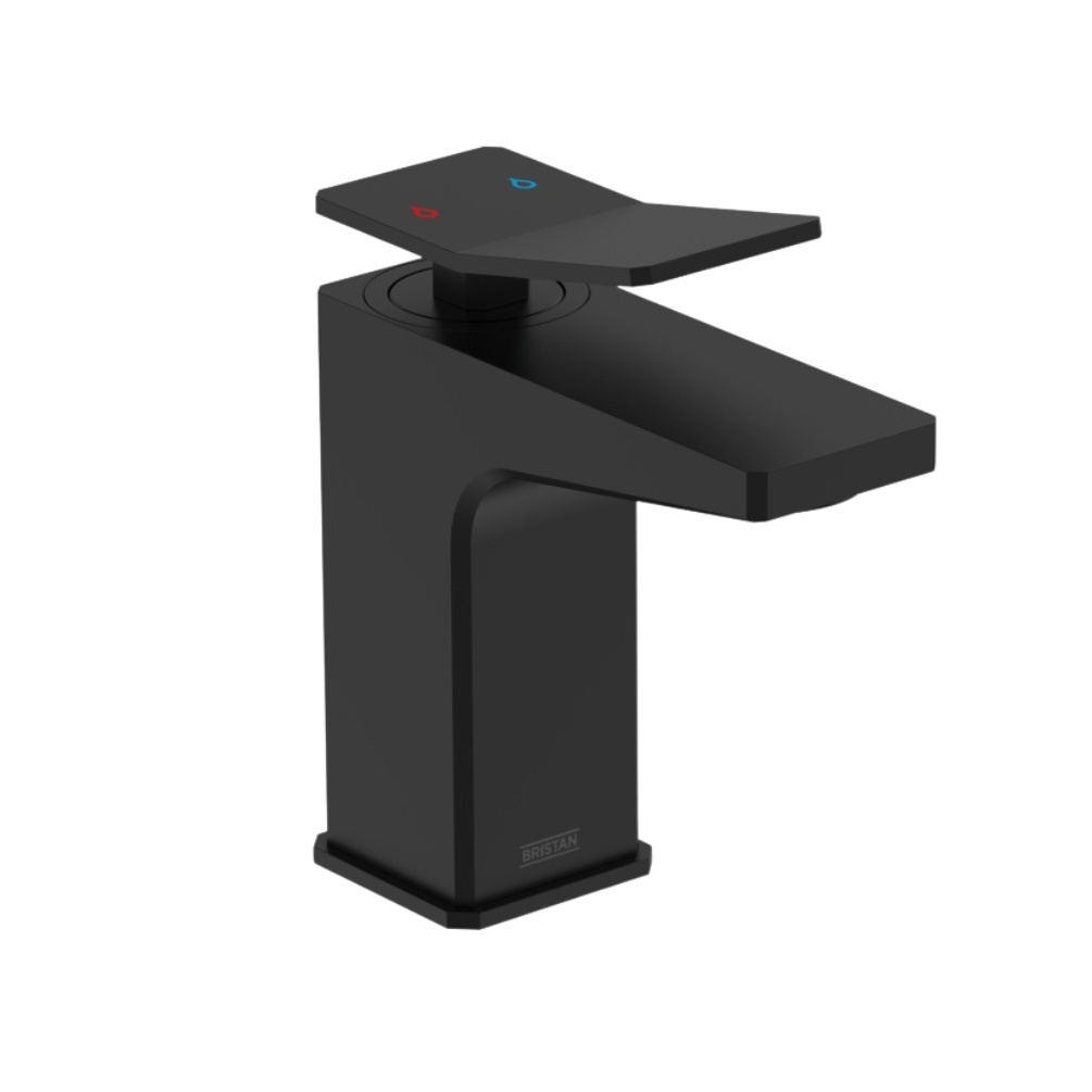 Cut out image of the Bristan Tangram Black Deck Mounted 1 Tap Hole Bath Filler